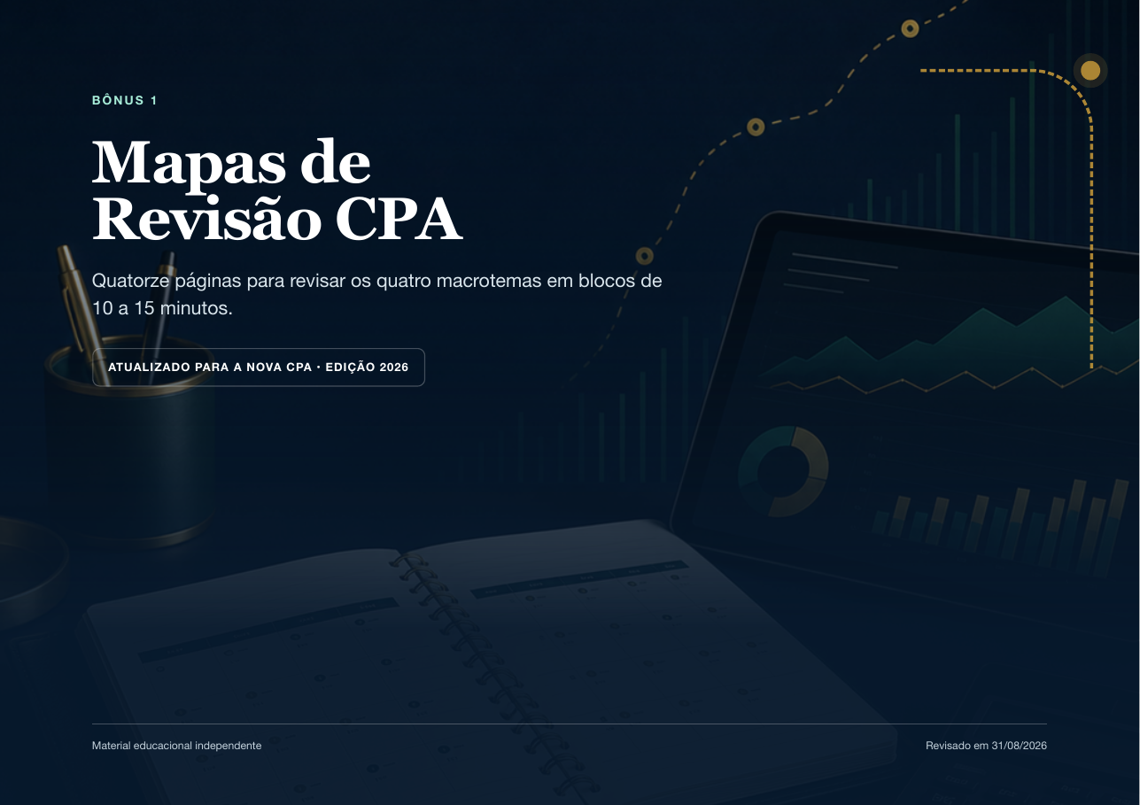 Capa dos Mapas de Revisão CPA